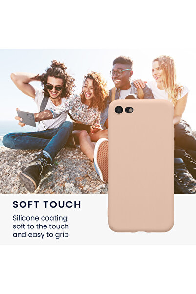 KWmobile Case for Apple iPhone SE (2022)/iPhone SE (2020)/iPhone 8, Cream, Silicone, KWM0000083F057C