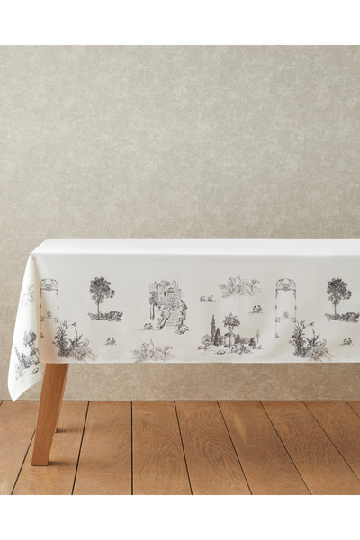 English Home Arborelle Polyester Tablecloth 150X200 cm Black - White