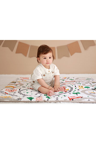 Littleandmoreofficial Çift Taraflı Yıkanabilir Bebek Çocuk Oyun Halısı , Oyun...