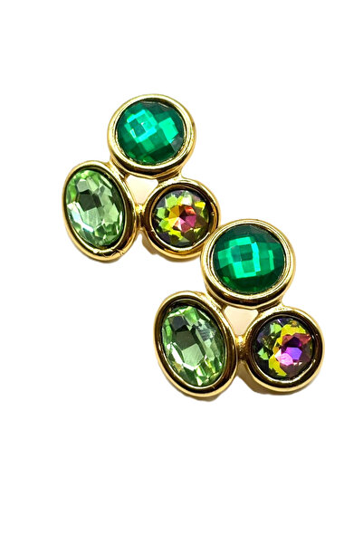 Nish&Chic Stone Steel Earrings