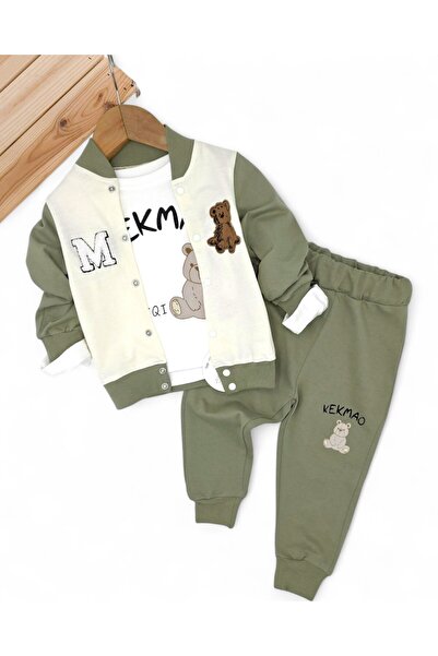 Egelite Baby Boy 3-Piece Seasonal Suit |   College Jacket, Long Sleeve Top and Bottom Set |   6-9-12-18-24 Months