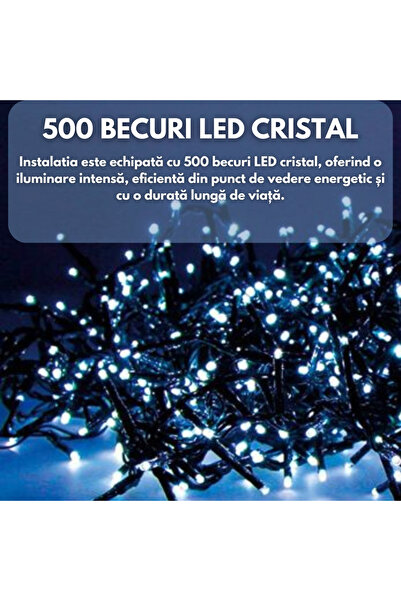 SDEPOT Christmas roll installation, 500 LED bulbs, 100 linear m, cool white