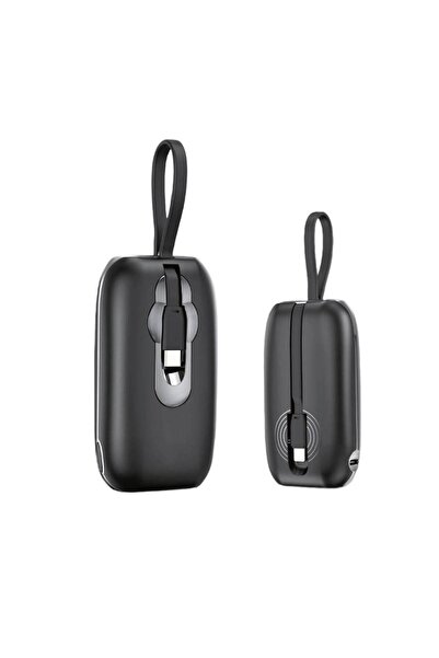 Smartlink SL3885FPB 10000MAh Portable Power Bank, 22.5W Fast Charging Built-in Type-C and Lightning Cable