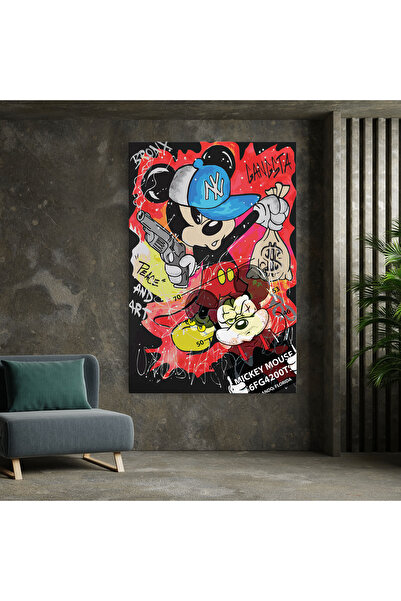 Arthub Canvas Painting, Bedroom And Living Room, Modern, Gangsta Mickey