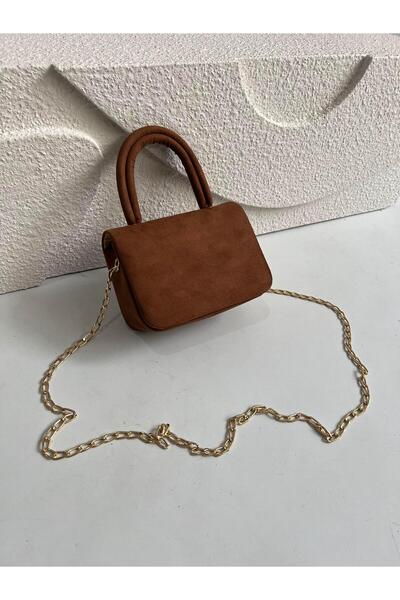 Mia Collection حقيبة يد وكتف نسائية من كاندي موديل سويدي تان