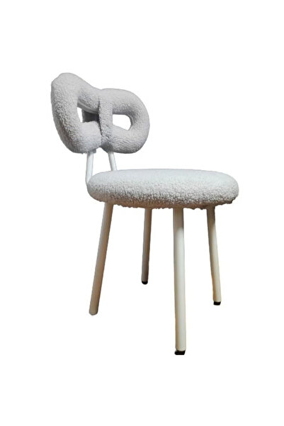 KEKE Butterfly Bow Tie Vanity Chair with Lambswool Cushion