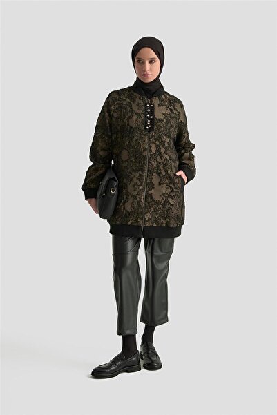 Armine Jakar Kumaşlı Kap 25KD2101 Kahverengi