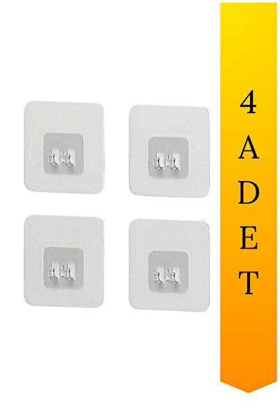 HIMYHOME Yedek 4 Adet Yapışkanlı Askılık Sticker Banyo Köşeliği Askısı Mutfak...