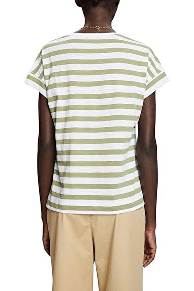 Esprit Tricou casual cu dungi pentru femei, verde,marime M,ESPRIT
