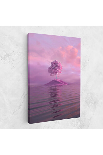 Arthub Canvas Painting, Bedroom And Living Room, Landscapes, Pink Landscape