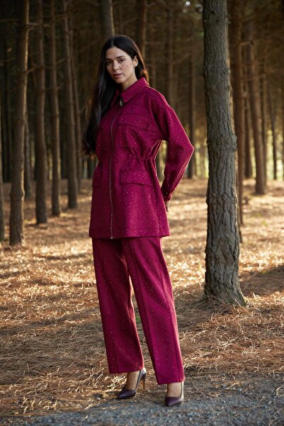 Moodbasic SERPME TAŞLI SÜET TAKIM