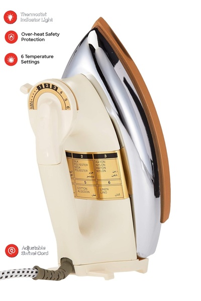 Sanford Dry ironing machine, professional iron, 1200W, SF20DI, non-stick gold ceramic coated soleplate