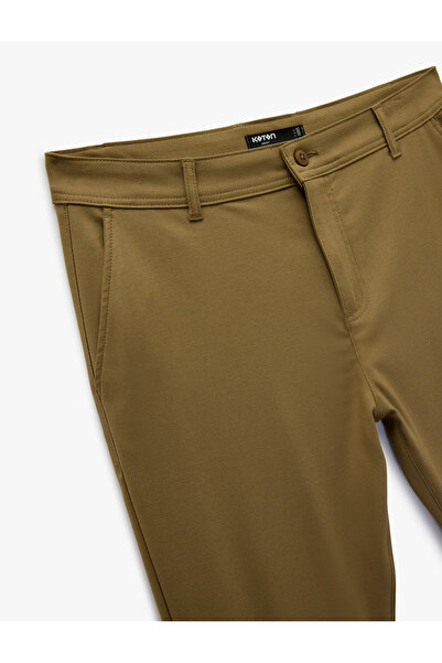 Koton Slim Fit Pocket Viscose Blended Fabric Trousers
