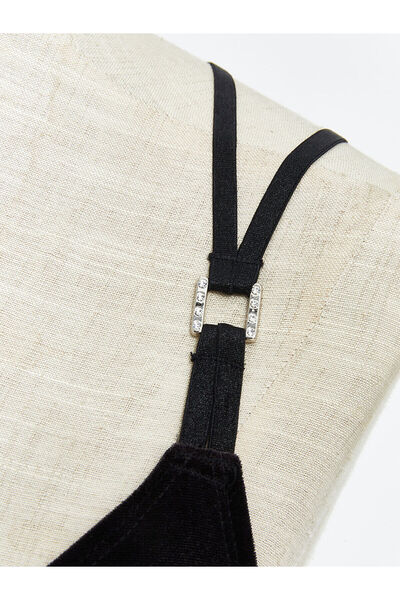 LC Waikiki Black Underwire-Free Non-Padded Plain Bralette