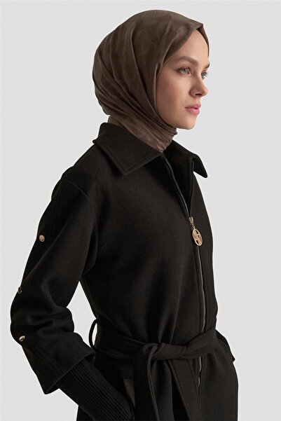 Armine Ribbed Cashmere Coat 25Kt1709 Black