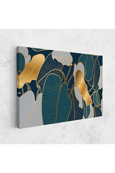 Arthub Tablou Canvas, Dormitor Si Living, Flori, Golden Leaves