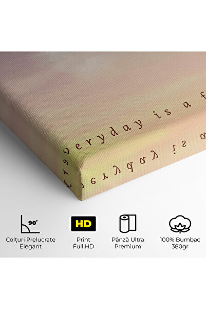 Arthub Canvas Painting, Bedroom And Living Room, Landscapes, Clouds Text Cream