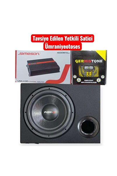 For-X FORX30 CM BAS 4 KANAL AMFİ 8 GA KABLO KİTİ +BAS KAPAĞI HEDİYELİ SET