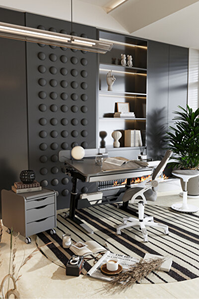 Creo Mobili Sirius Premium Eğim ve Yükseklik Ayarlı Çizim Masası + Ofis Koltu...