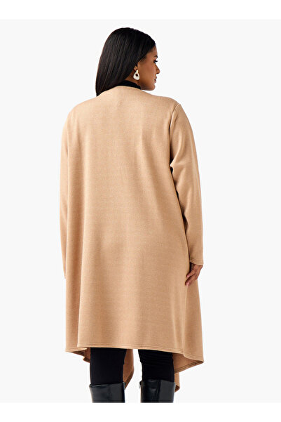 Ulla Popken Relaxed Fit Longline Asymmetric Cardigan