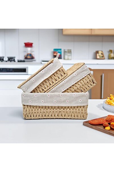 genric سلال تخزين من الخيزران مع أغطية من OneDcor - مجموعة من 3 صناديق تنظيم ...