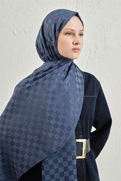 Armine Elegance Silk Cotton Checker Shawl 02