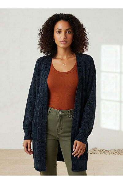 2Xtremz Longline Open Front Chenille Cardigan