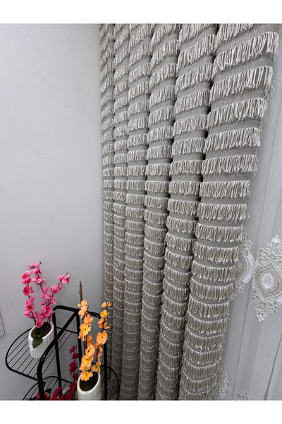 NİVEMESHOME 656 Sultan Shöni̇l Woven Vi̇zon 1/3 Pi̇le Fon Perde Apm