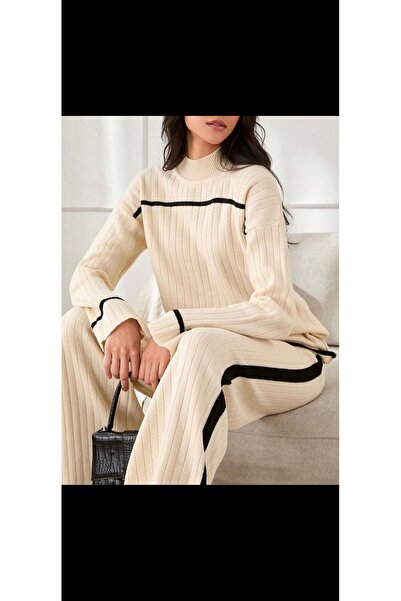 moda paketi Triko Striped Detail Suit