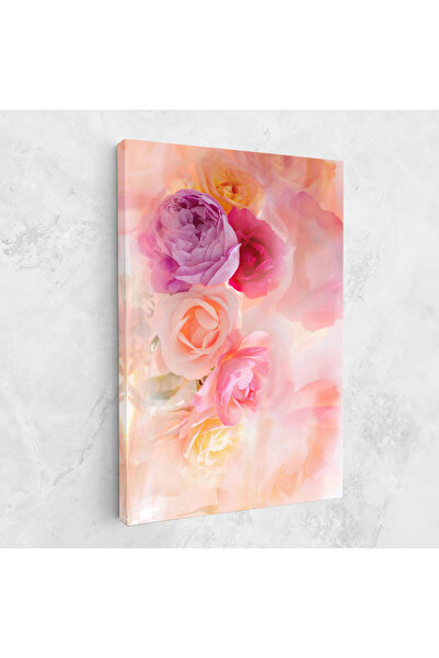 Arthub Canvas Painting, Bedroom And Living Room, Flowers, Pastel Color Roses