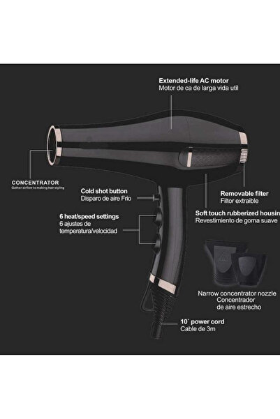 Mihai Professional hair dryer AO 49964 power 3500W