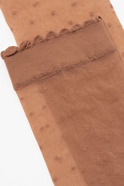 Conte Elegant Polyamide 1/2 socks with polka dot print, Conte Fantasy 20С-84/1СP - Bronze, 36-39 (23-25)