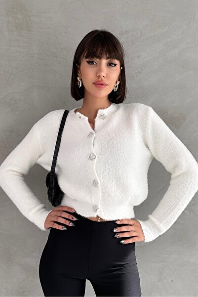 New Now Heart Buttoned Knitwear Cardigan