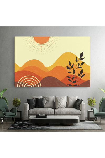 Arthub Canvas Painting, Bedroom And Living Room, Landscapes, Minimalist Sunset Art