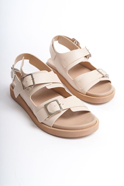 FEMME Murcia Women's Oval Toe Open Back Open Toe Buckle Strap Casual Sandals ...