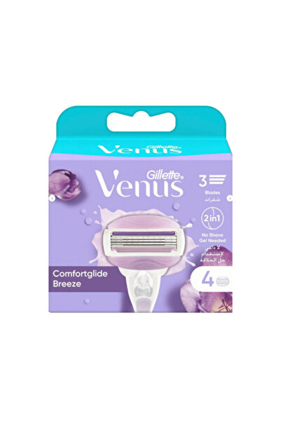 Venüs G Venus Comfort Glide Breeze Women's Razor Blades, 4-Pack