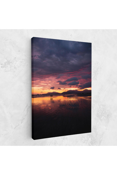 Arthub Canvas Painting, Bedroom And Living Room, Landscapes, Beach At Sunset