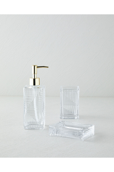 English Home Barton 3'lü Banyo Seti 14,5 cm Şeffaf