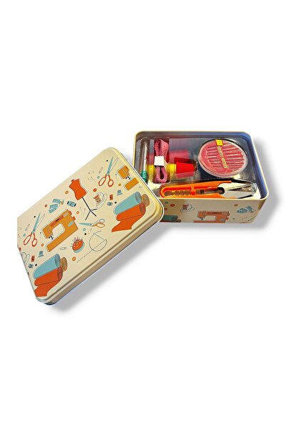 TEXART Art of Sewing İĞNE İPLİK SETİ ÇOK AMAÇLI METAL KUTU