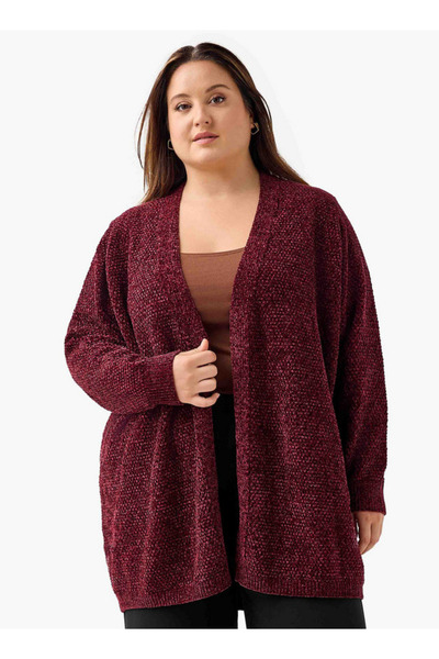 Ulla Popken Textured Knit Cardigan