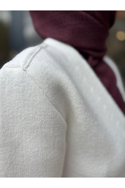 TERZİ DÜKKANI Td4327 Silva Women's Cardigan Ecru
