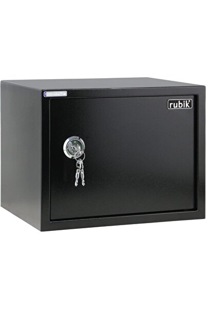 RUBIK Safe Box Large with Key Lock, A4 Document Locker RB30KCN (30x38x30cm) Black