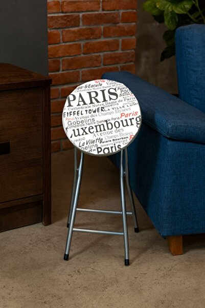 UnicSpot Cosmo Paris folding stool, white, 30x30x50 cm