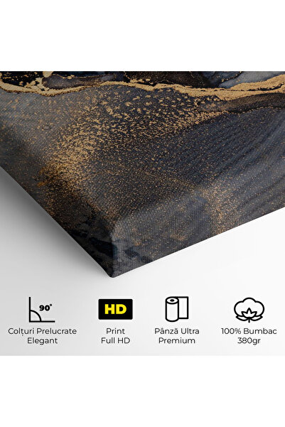 Arthub Canvas Painting, Bedroom And Living Room, Abstract, Golden Abstract Marble