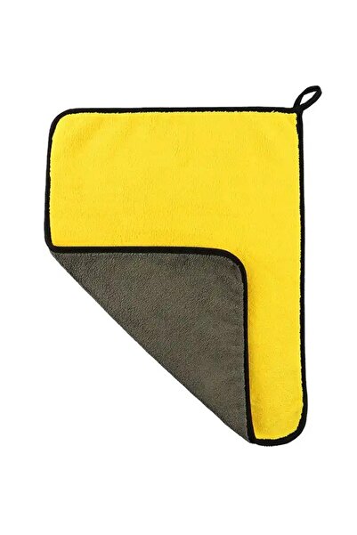zola Microfibre towel, quick absorbent and drying, 60x90 cm, grey-yellow