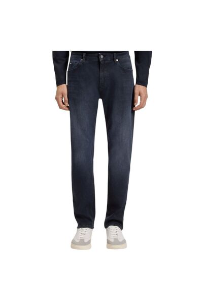 BOSS Erkek Normal Kalıp Düz Paça Pamuklu Denim Lacivert Jeans 50549820-401