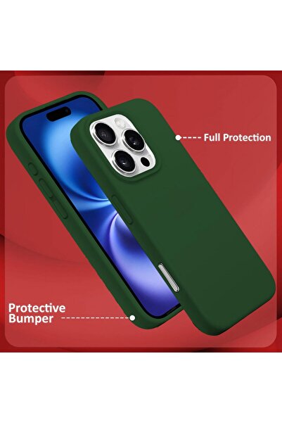 Margoun iPhone 16 Pro Max Liquid Silicone Case (Color DarkGreen)