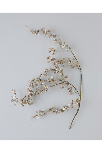 English Home Glacier Tek Dal Yapay Çiçek 62 cm Gold