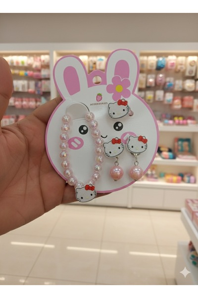 bisiylerbisiyler Hellokıty kız çocuk takı set 3’lü