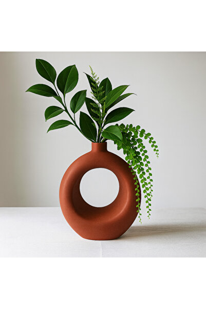 Homentum Velora | Vază decorativă circulară cu design nordic și finisaj mat